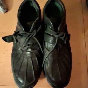 Polo by Ralph Lauren Black Leather Rain Boots